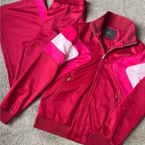 Maje Two Piece Tracksuit Burgundy Retro Bootcut